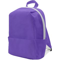 Color Medium Purple Zip Up Backpack by Kultjers