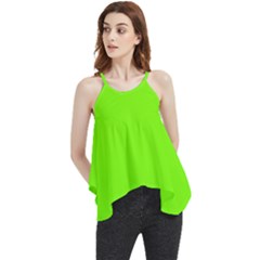 Color Lawn Green Flowy Camisole Tank Top