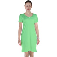 Color Pale Green Short Sleeve Nightdress