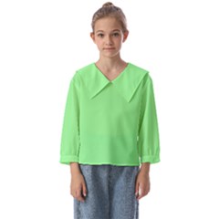 Color Pale Green Kids  Sailor Shirt