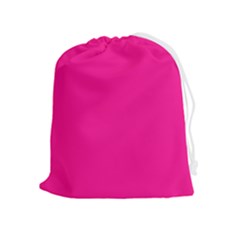 Color Deep Pink Drawstring Pouch (xl) by Kultjers