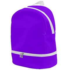 Color Electric Violet Zip Bottom Backpack by Kultjers