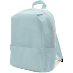 Color Light Cyan Zip Up Backpack by Kultjers