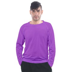 Color Medium Orchid Men s Long Sleeve Raglan Tee