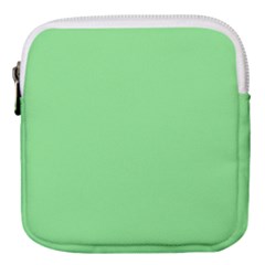 Color Light Green Mini Square Pouch by Kultjers