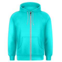 Color Aqua / Cyan Men s Zipper Hoodie by Kultjers