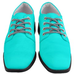 Color Aqua / Cyan Women Heeled Oxford Shoes by Kultjers