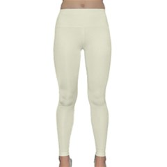 Color Beige Lightweight Velour Classic Yoga Leggings