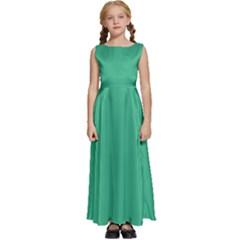 Color Mint Kids  Satin Sleeveless Maxi Dress