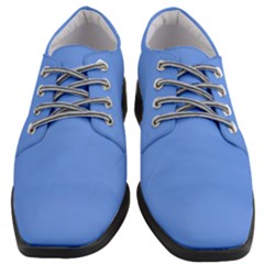 Color Cornflower Blue Women Heeled Oxford Shoes by Kultjers