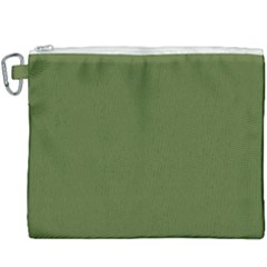 Color Dark Olive Green Canvas Cosmetic Bag (xxxl) by Kultjers