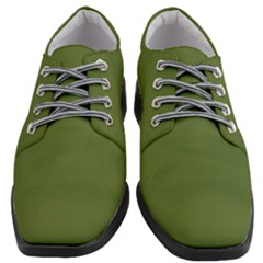 Color Dark Olive Green Women Heeled Oxford Shoes by Kultjers