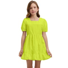 Color Luis Lemon Kids  Short Sleeve Dolly Dress by Kultjers