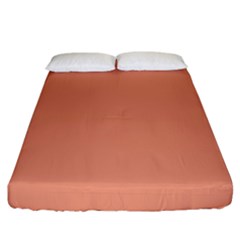 Color Dark Salmon Fitted Sheet (king Size)