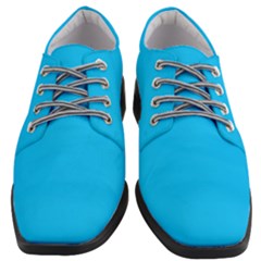 Color Deep Sky Blue Women Heeled Oxford Shoes by Kultjers