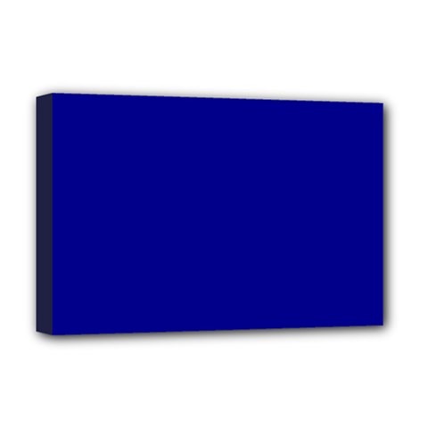 Color Dark Blue Deluxe Canvas 18  X 12  (stretched) by Kultjers