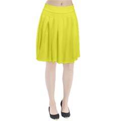 Color Maximum Yellow Pleated Skirt