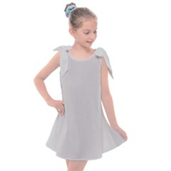 Color Light Grey Kids  Tie Up Tunic Dress by Kultjers