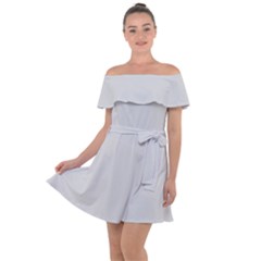 Color Light Grey Off Shoulder Velour Dress by Kultjers