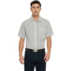 Color Light Grey Men s Short Sleeve Pocket Shirt 