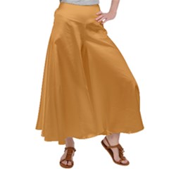 Color Butterscotch Satin Palazzo Pants