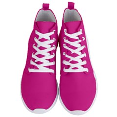 Color Barbie Pink Men s Lightweight High Top Sneakers by Kultjers
