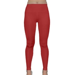 Color Firebrick Classic Yoga Leggings