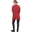 Color Firebrick Long Sleeve Velvet Kimono  View2