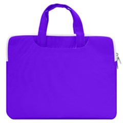 Color Electric Indigo Macbook Pro 16  Double Pocket Laptop Bag 