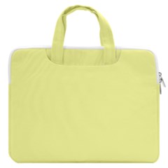 Color Canary Yellow Macbook Pro 16  Double Pocket Laptop Bag  by Kultjers