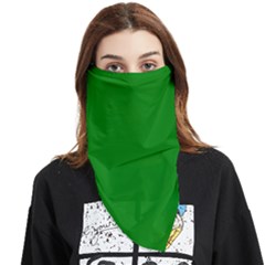 Color Green Face Covering Bandana (triangle) by Kultjers