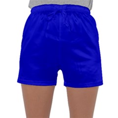 Color Medium Blue Sleepwear Shorts by Kultjers