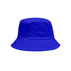 Color Medium Blue Inside Out Bucket Hat (kids) by Kultjers