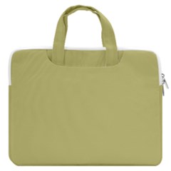 Color Dark Khaki Macbook Pro 13  Double Pocket Laptop Bag by Kultjers