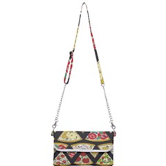 Vector-seamless-pattern-with-italian-pizza-top-view Mini Crossbody Handbag by Pakemis