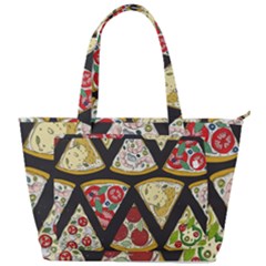 Vector-seamless-pattern-with-italian-pizza-top-view Back Pocket Shoulder Bag  by Pakemis