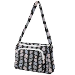 Seamless Pattern With Interweaving Braids Front Pocket Crossbody Bag by Pakemis