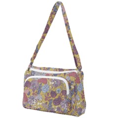 Floral Seamless Pattern With Flowers Vintage Background Colorful Illustration Front Pocket Crossbody Bag by Pakemis