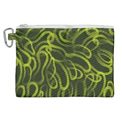 Green-abstract-stippled-repetitive-fashion-seamless-pattern Canvas Cosmetic Bag (xl) by Pakemis