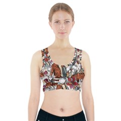 Natural-seamless-pattern-with-tiger-blooming-orchid Sports Bra With Pocket