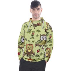 Seamless-pattern-with-flowers-owls Men s Pullover Hoodie by Pakemis