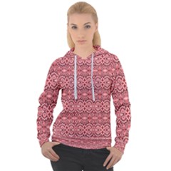 Pink-art-with-abstract-seamless-flaming-pattern Women s Overhead Hoodie by Pakemis