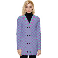 Pattern Button Up Hooded Coat  by gasi