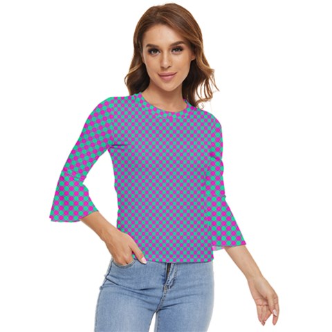 Pattern Bell Sleeve Top by gasi