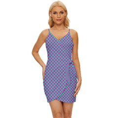 Pattern Wrap Tie Front Dress by gasi