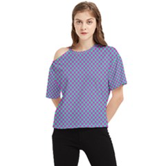 Pattern One Shoulder Cut Out Tee by gasi