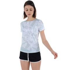 Blue Zendoodle Back Circle Cutout Sports Tee