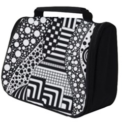 Black And White Full Print Travel Pouch (big) by gasi