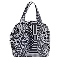 Black And White Boxy Hand Bag