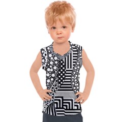 Black And White Kids  Sport Tank Top
